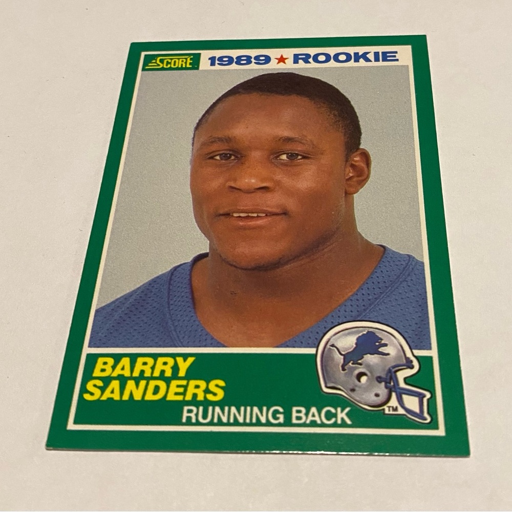 Barry Sanders RC Rookie 1989 Score Football Card Vintage Collectible # 257 - Picture 3 of 3